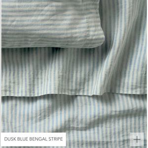 Relaxed linen sheets from Garnet Hill. King